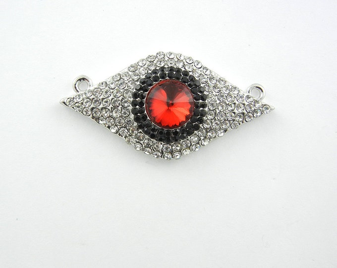 Double Link Rhinestone Red Eye Pendant Jewelry Supplies