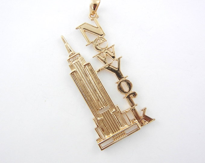 Large Gold-tone New York Empire State Building Pendant