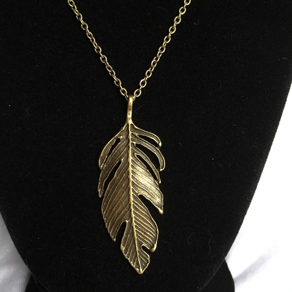 Feather Necklace Large Feather Necklace Dramatic