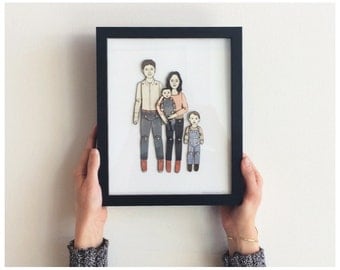 Paper Doll Portrait — Custom Order (please read 'item details' before purchase)