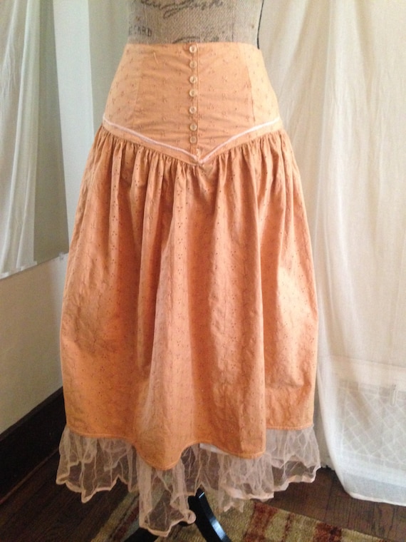 Boho Gypsy Skirt Hand Dyed Cotton by bluemermaiddesigns on Etsy
