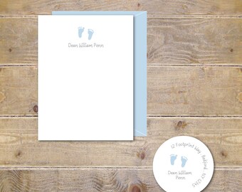 Baby Thank You Cards, Baby Shower Thank You Cards, Baby Shower Thank You Note, Thank You Cards Baby, Baby Announcement, New Baby - Tiny Feet
