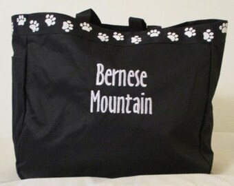 Bernese Mountain Dog Tote, Carrier, Embroidered, Personalized ...