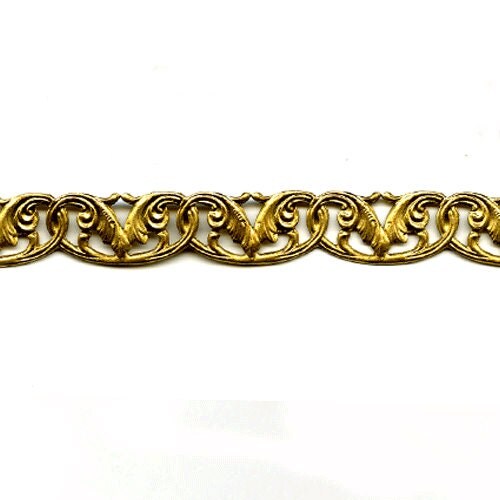 6 Brass Banding Scroll Arched Metal Strip Gallery Wire