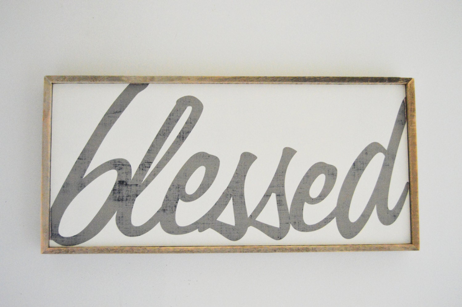 BLESSED Handpainted Wall Art Sign Framed and by HomegrownSignCo