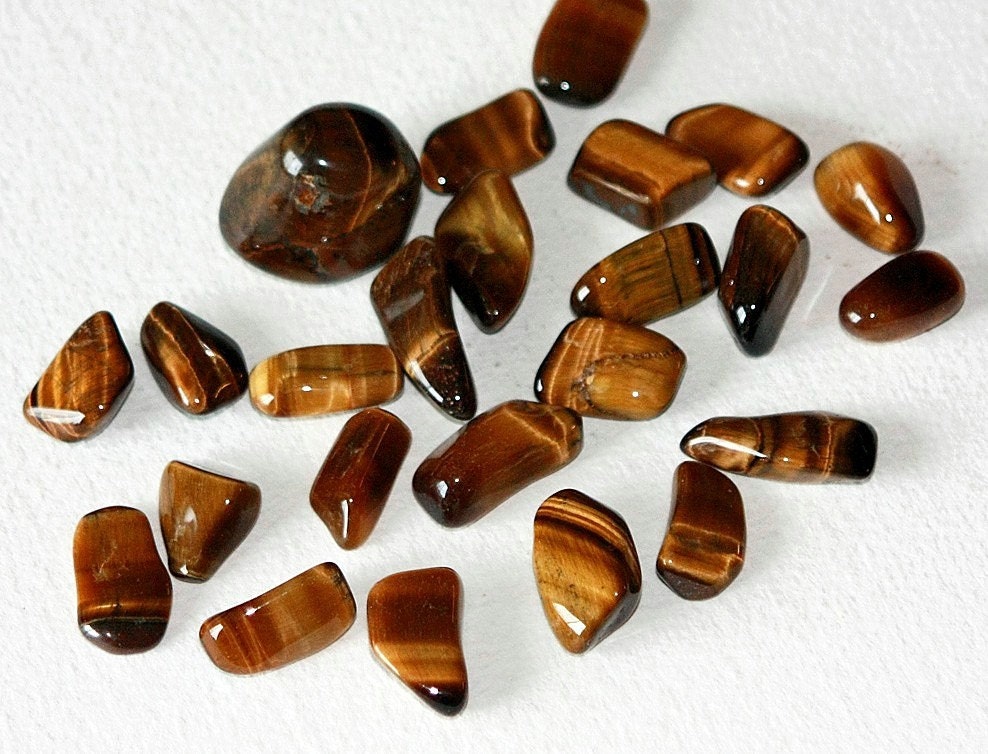 24 Tiger's Eye Polished Gemstones assorted by AllMyCreations2