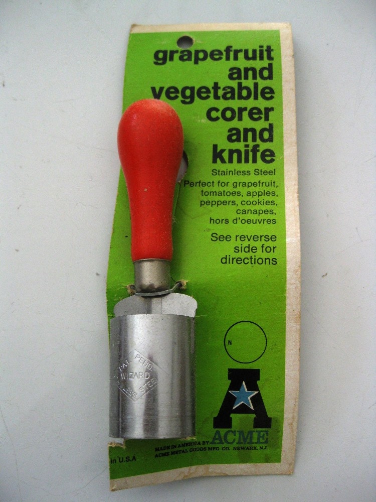 Vintage Acme Grapefruit and Vegetable Corer and Knife on