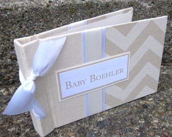 Ultrasound baby photo album -5x7 Chevron brag book choose your own colors