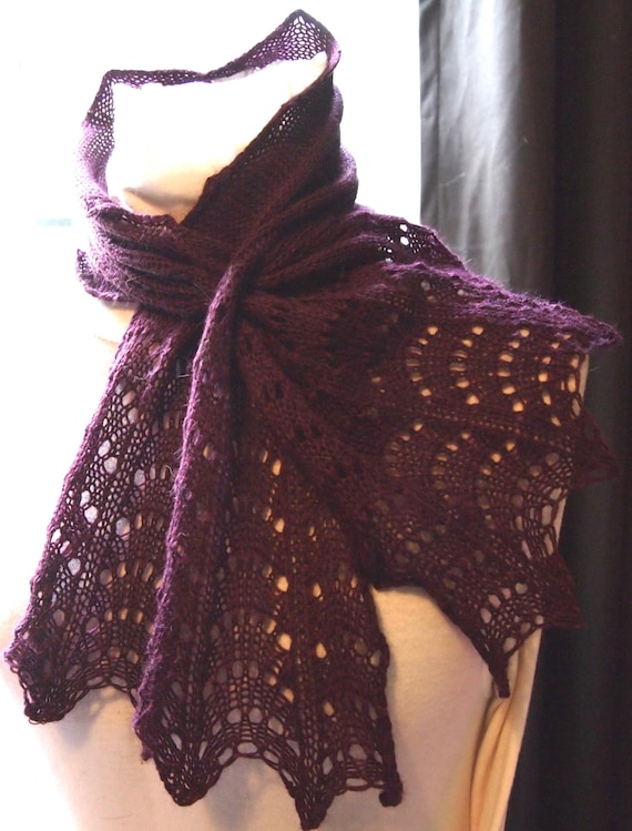 Scarf knitting pattern Feather Lace