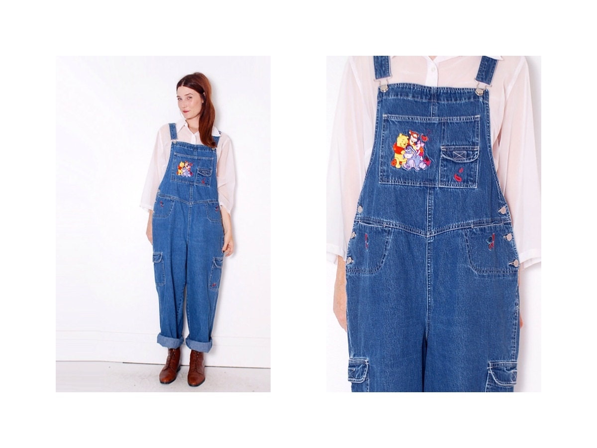 WINNIE THE POOH overalls size large // womens overalls women