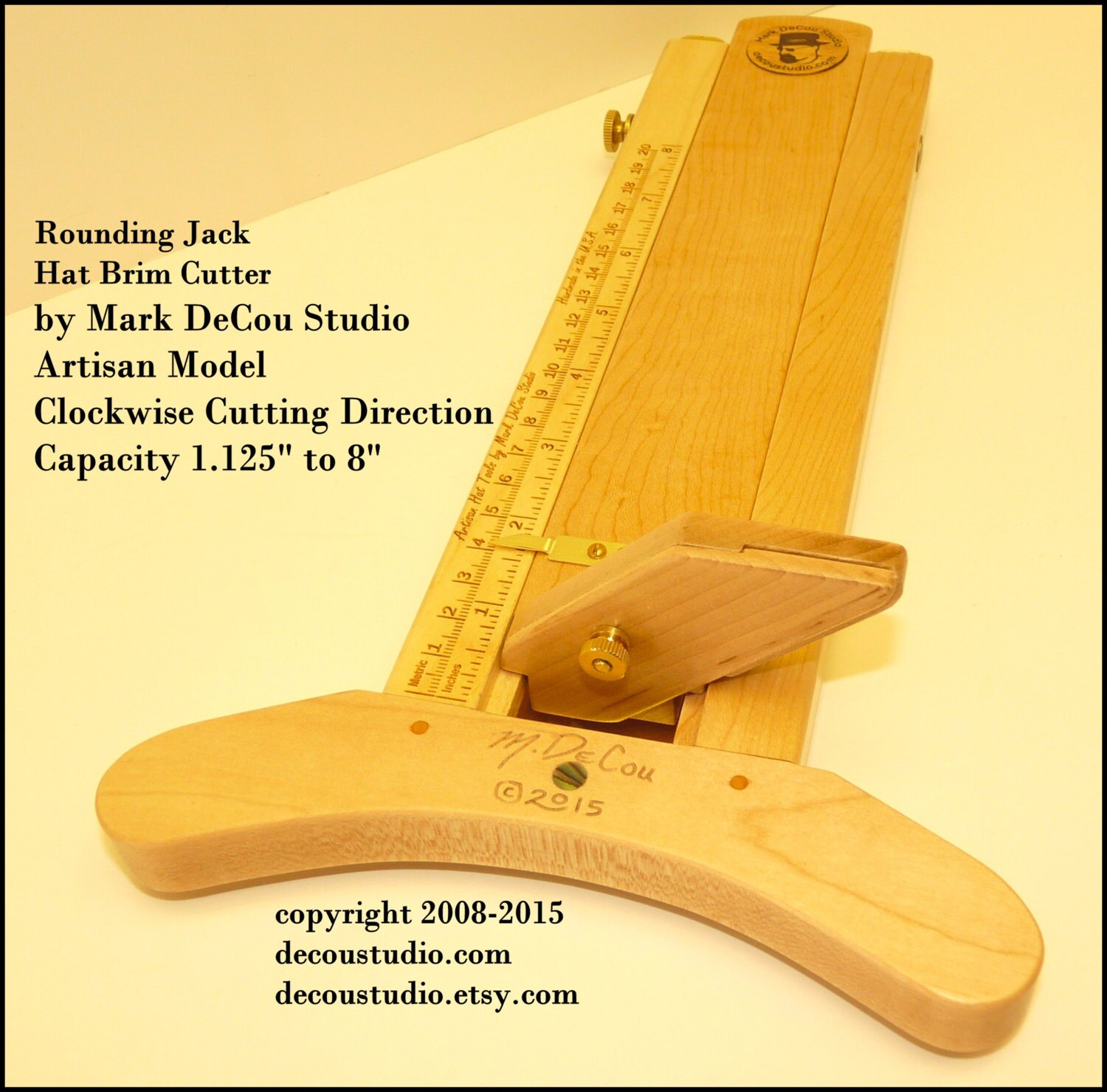 Built-to-Order Hat Making Tool Rounding Jack Artisan Model