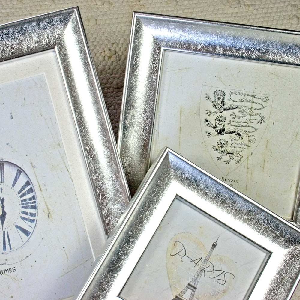 8x10in Smooth Silver Photo Frame with a delicate frosted finish from