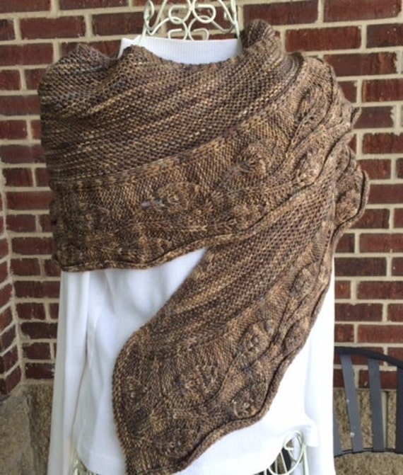 Traveling Leaves Shawl Knitting Pattern