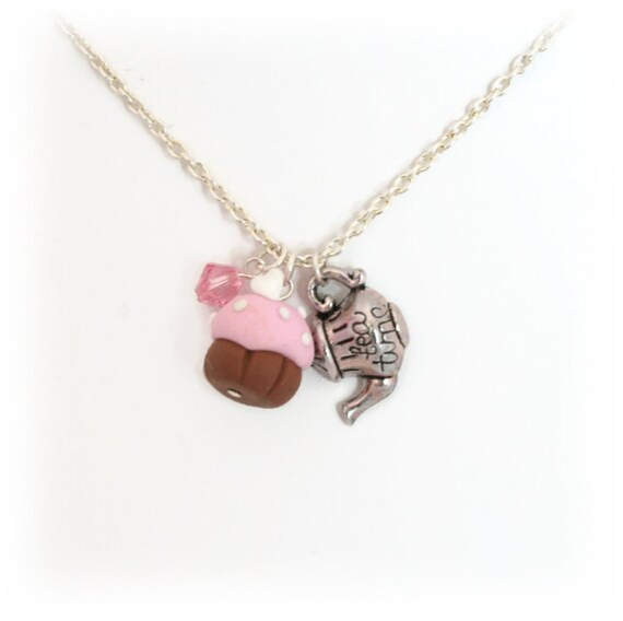 Cupcake Charm Necklace handmade by Lottie Of London