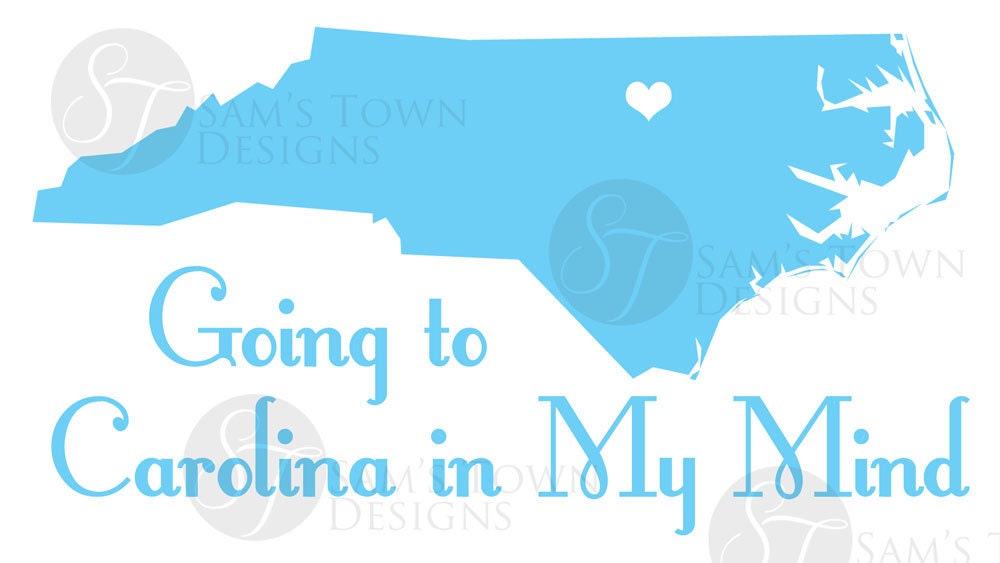 Vinyl Decal 4x8 Going To Carolina In My Mind By SamsTownDesigns   Il Fullxfull.726458378 B829 