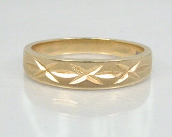 gold artcarved 14k yellow ring womens band