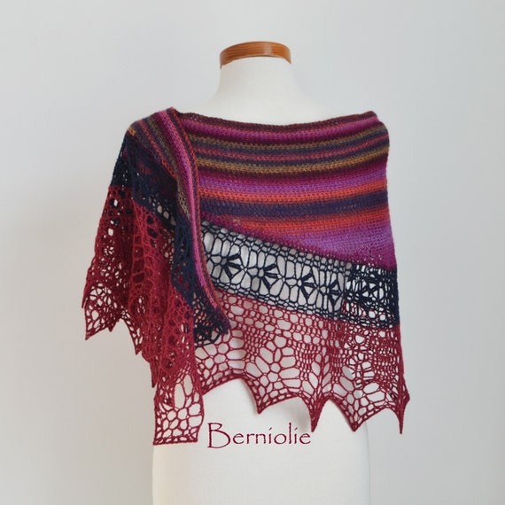 INSTANT DOWNLOAD, SAMMY, Crochet shawl pattern pdf