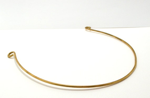 Simple Golden Crown Golden Circlet for wedding or by tinymishaps