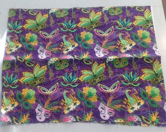 mardi gras fabric panels