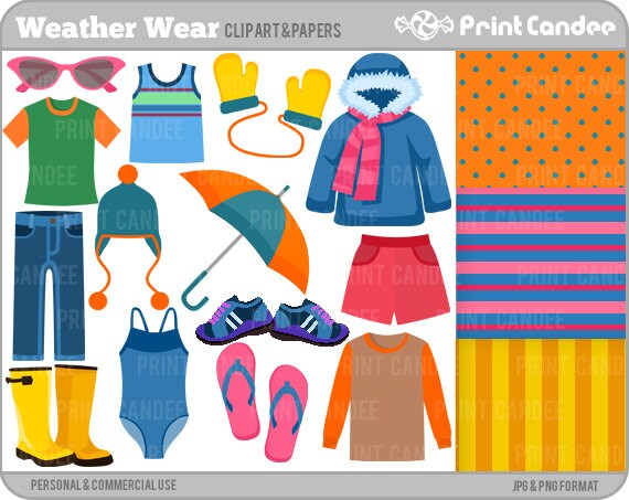 Whats In Seson To Waer | weather wear digital clip art personal and commercial use Whats In Seson To Waer | weather wear digital clip art personal and commercial use