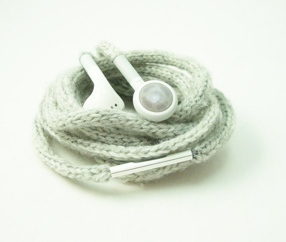 SALE Tangle-Free Earbuds in Grey Wisp Authentic Apple Earbuds