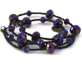 Purple Choker Necklace, One of a Kind, Gifts for Women Mom Wife Sister Daughter Grandma Teacher Under 30, Stocking Stuffers