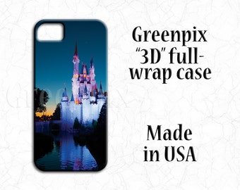 Disney phone case, iPhone 7, iPhone 6 Plus, Galaxy S5, Princess, Magic Kingdom, Cinderella Castle, original greenpix photography, full wrap