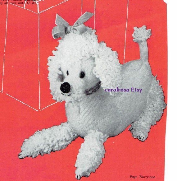 Knitting Pattern Fifinella Poodle Pyjama/Nightdress Case