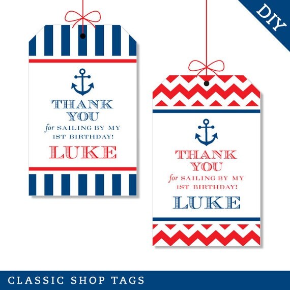 Nautical Party - Personalized DIY printable favor tags Il_570xn