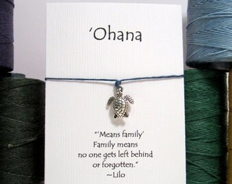 Ohana, Sea Turtle Wish Bracelet