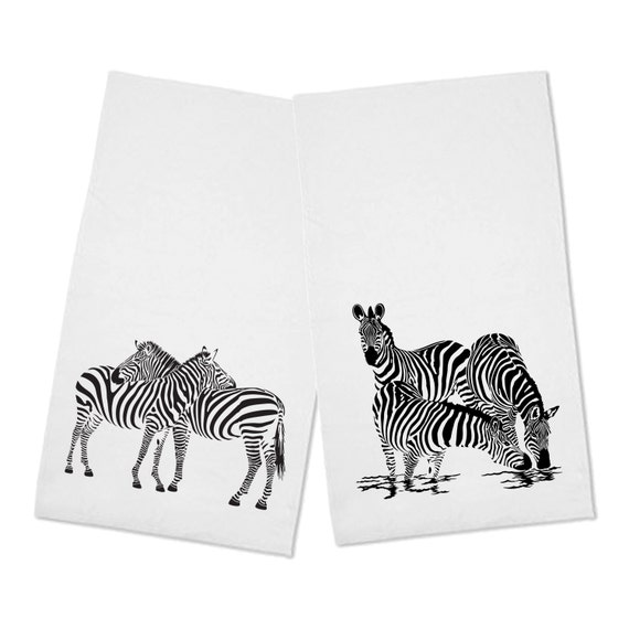 zebra Towels  Kitchen 2 set Beautiful Tea Zebra Set of siblingspecialtees kitchen by