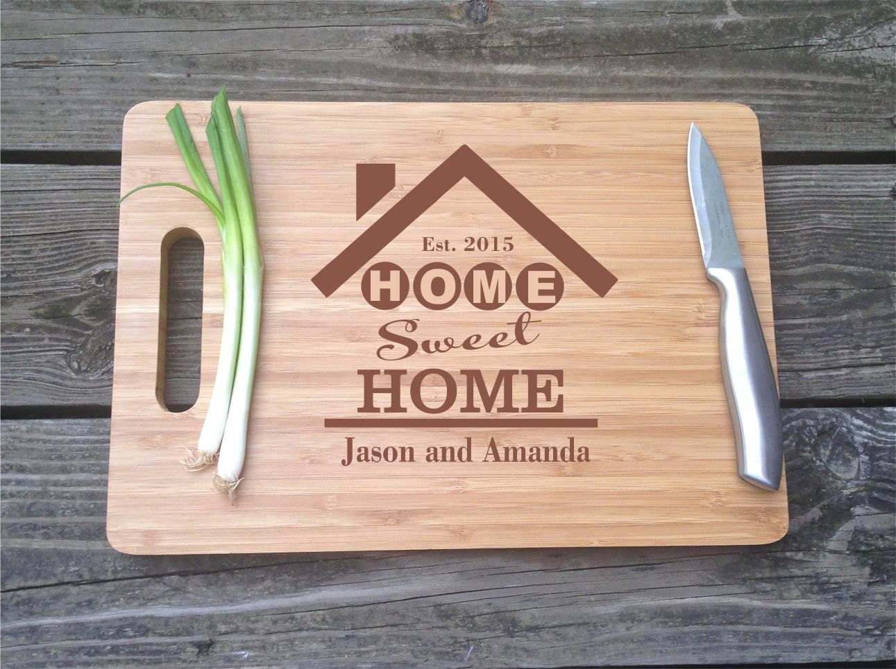 Home Sweet Home Cutting Board House Warming Gift Large