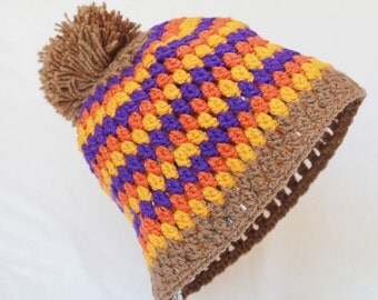 Bonnet Pompon Sugapoint Natures Drawing - Taille Unique, Occasion Excellent état, Pour Ski/hiver