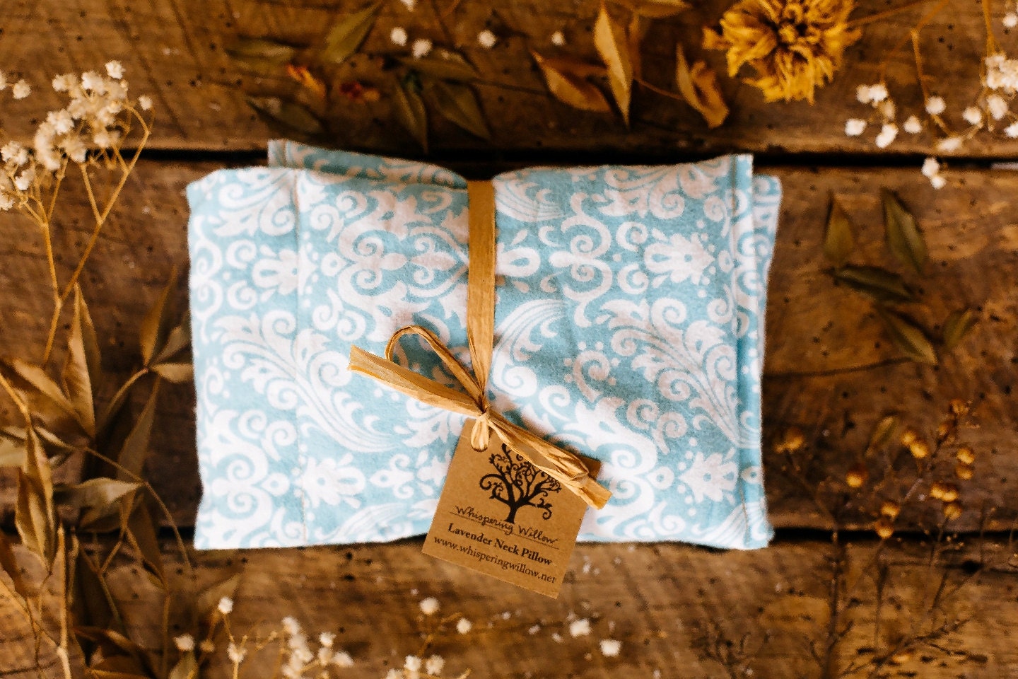 Organic Lavender and Flax Seed Neck Pillow by WhisperingWillowSoap