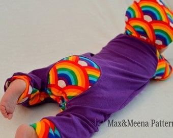 Rompaloones maxaloones NB-3T Cloth diaper romper hoodie PDF pattern