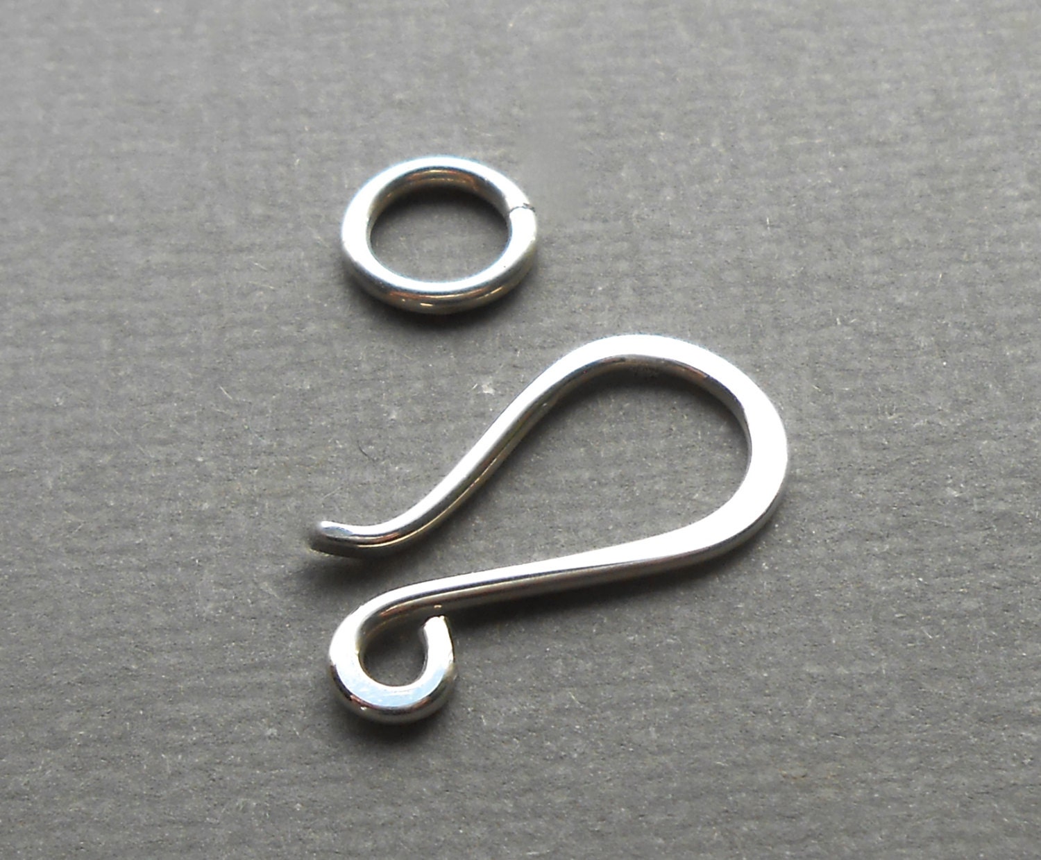 Three Sterling Silver Hook Clasps Handmade Silver Findings