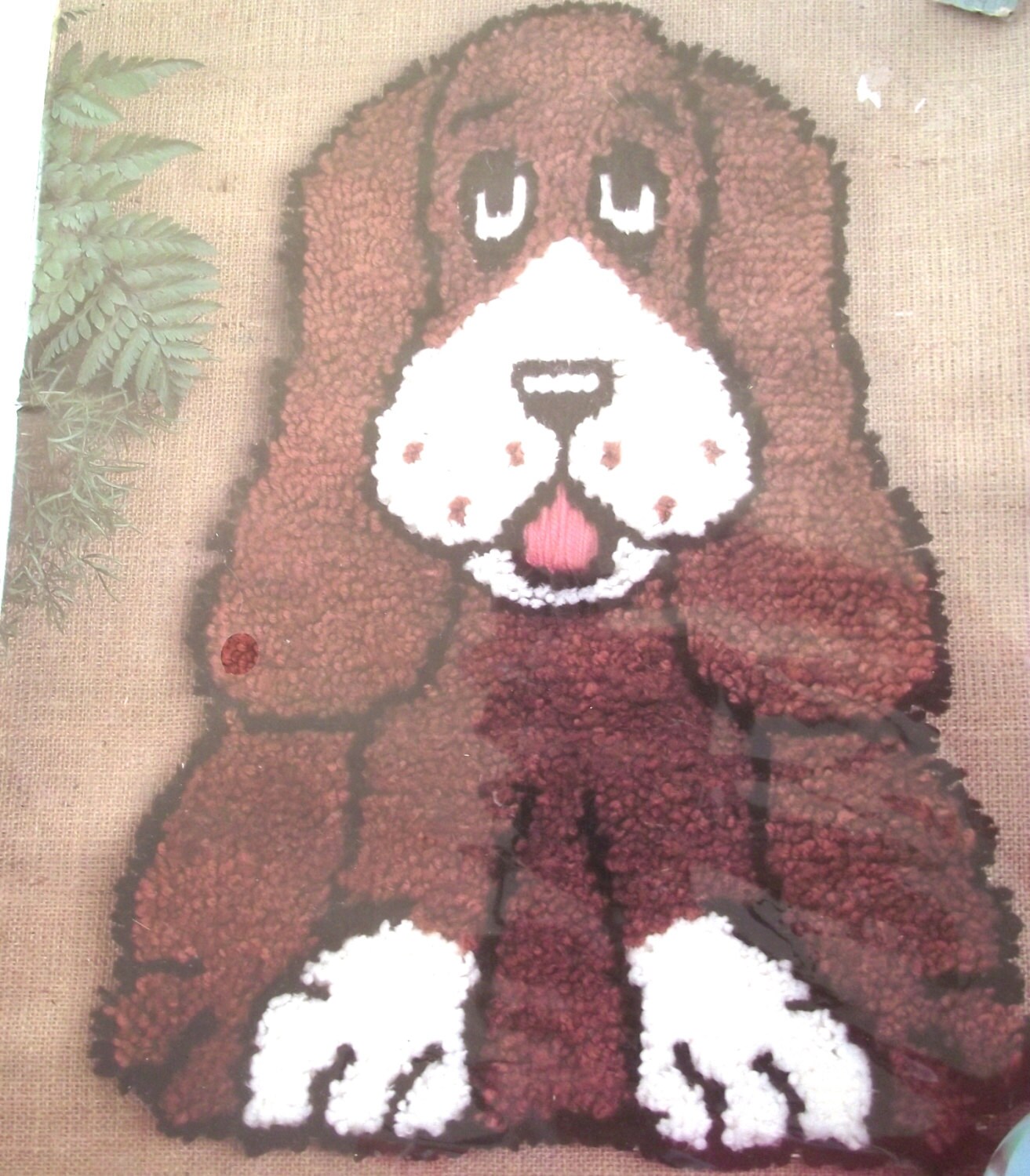 Puppy Latch Hook Kit Vintage Unused Kit to Make Dog Shaped