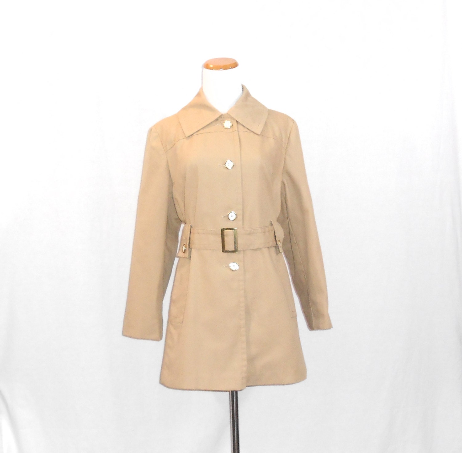 Womens Vintage Coats Mod Coat / Mod Jacket Belted by ZasuVintage