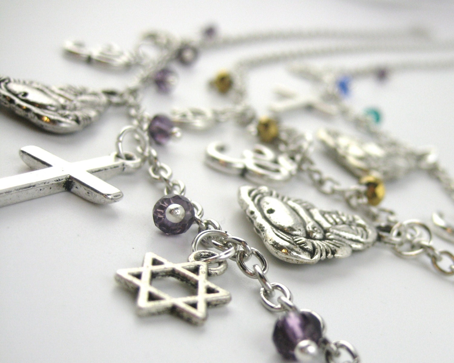 Coexist Necklace Religious Unity Jewelry Long World Peace