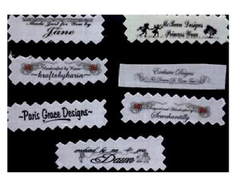 60 Custom Clothing Labels Garment Tags Personalized Custom Sew In Fabric Designer 60