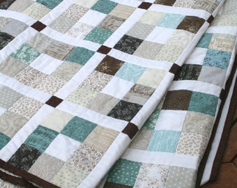 Jelly Roll Quilt Pattern PDF - 5 sizes Crib to King - Saltwater