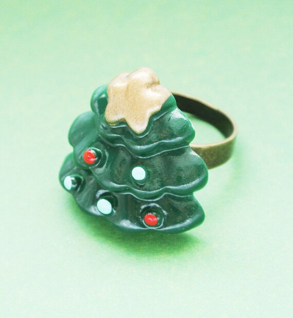 Christmas Tree Ring Holiday JewelryHoliday Ring Christmas