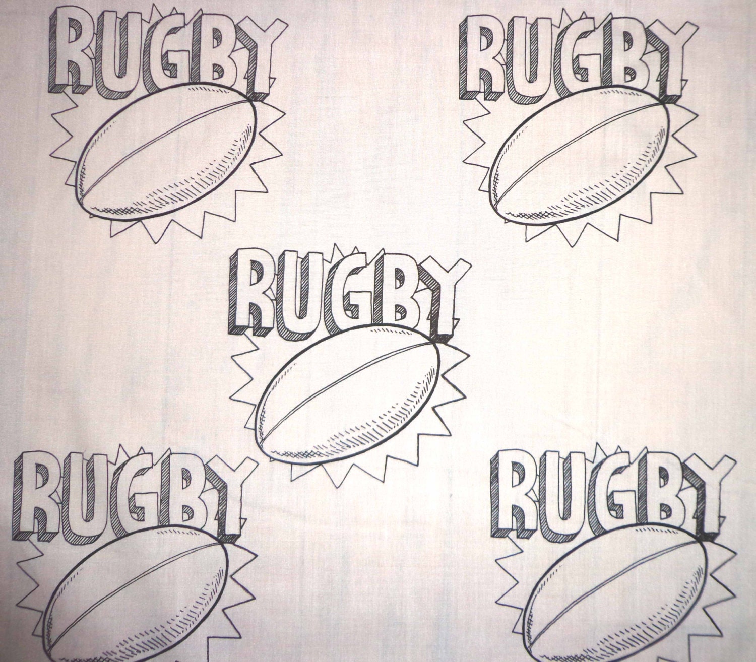 Rugby Fabric Rugby Ball All Colors All Blacks Fabric All