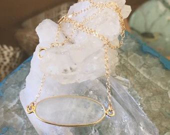 Oval moonstone, Oval bezel set moonstone/ moostone bezel 14k gold filled necklace / oval bezel moonstone