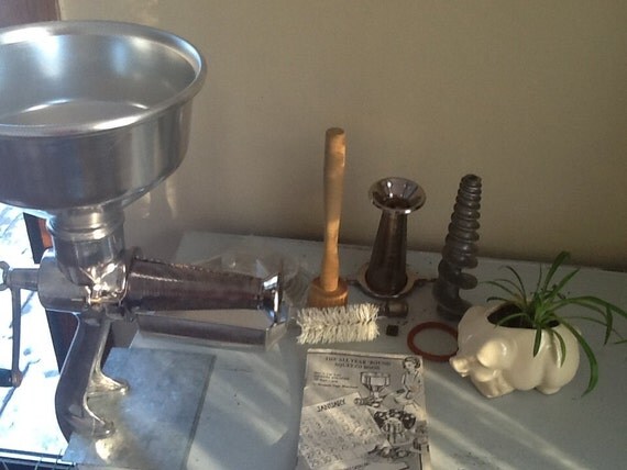 Squeezo Strainer / Garden Way Metal Strainer / by RedBarnGarden