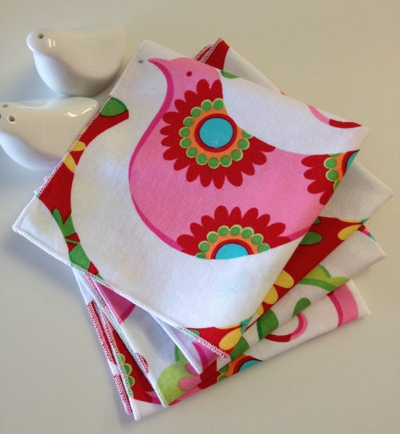 Christmas Holiday Cotton Cloth Cocktail Dessert Napkins LAST