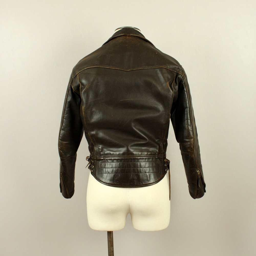 Vintage Langlitz Leather Jacket 1970s Handmade Motorcycle