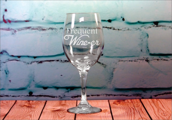 funny etched wine glass