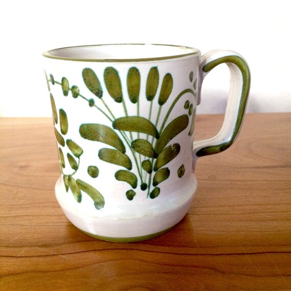 Trio of Vintage Pottery Coffee Mugs Made in Italy by hazelhome