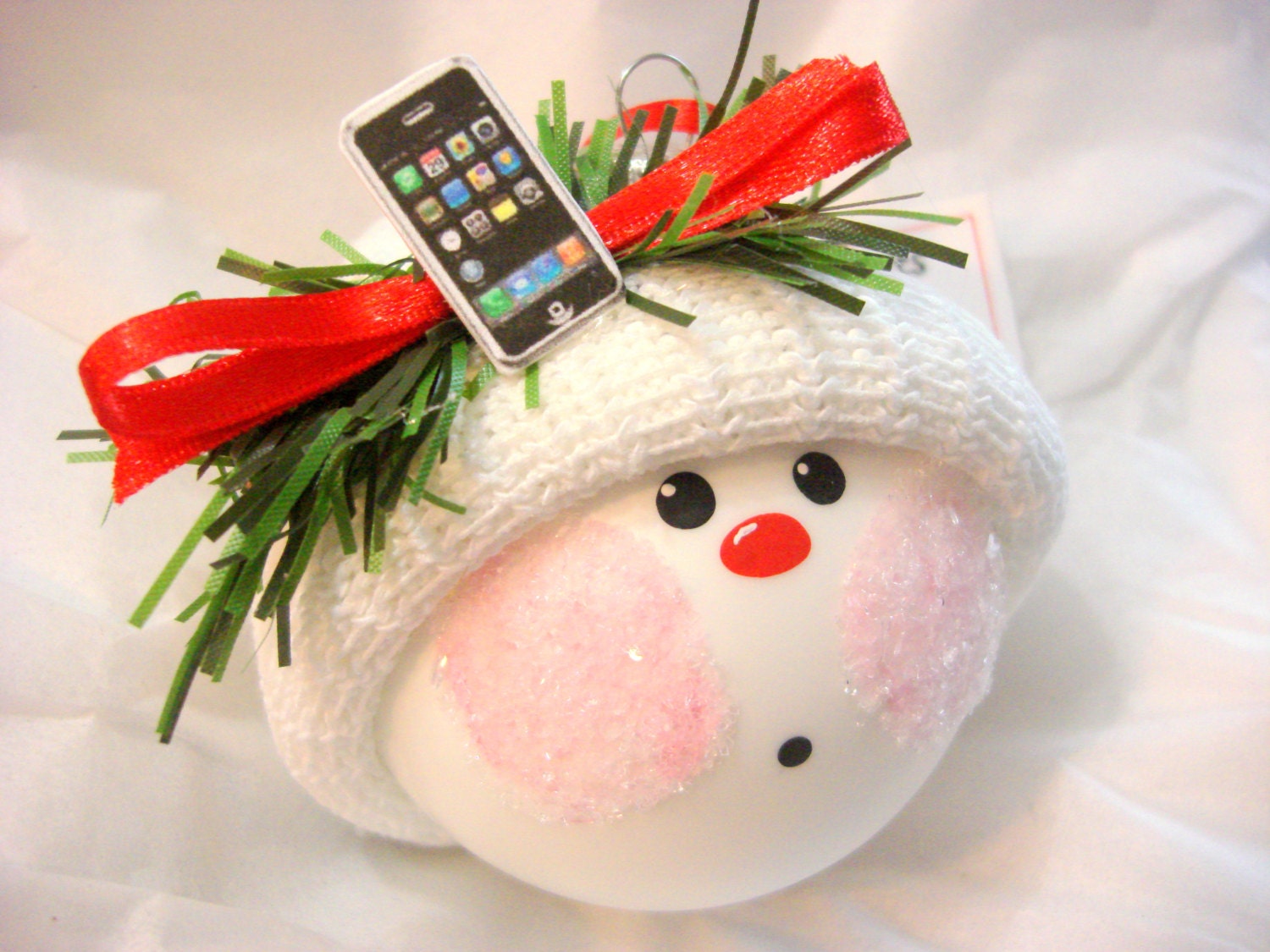 Cell Phone Ornament Christmas Townsend by TownsendCustomGifts